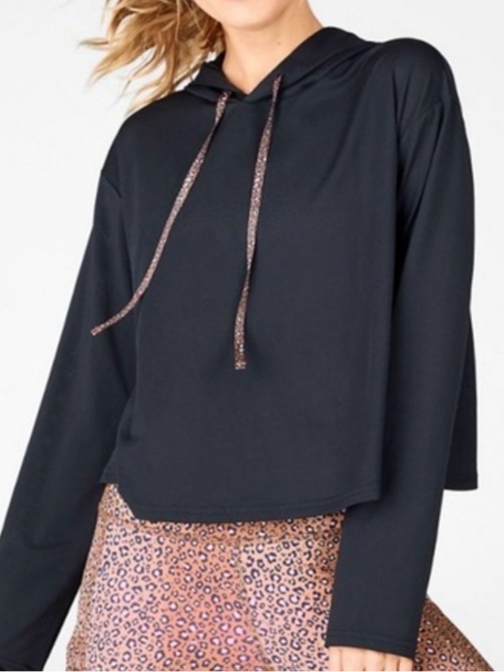 Fabletics Kaia Mesh Cropped Hoodie